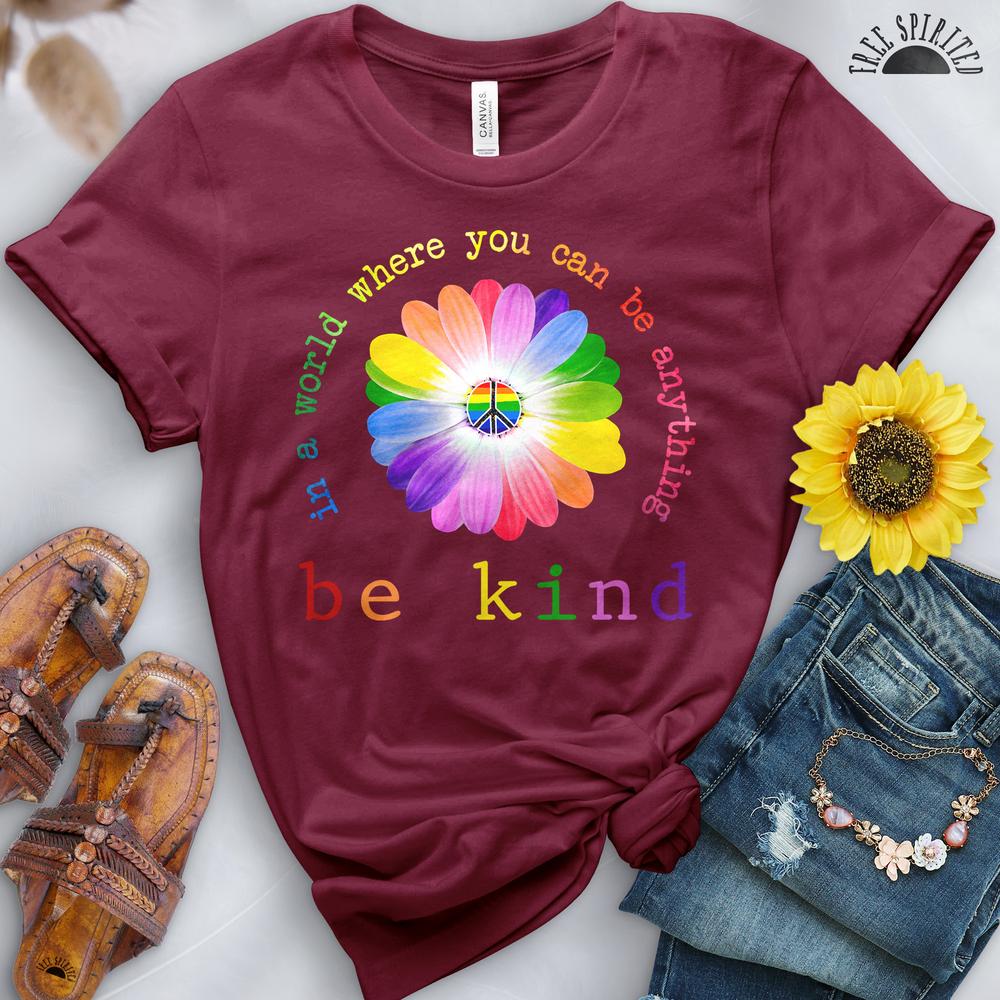 Be Kind Rainbow Sunflower Tee - Image 12