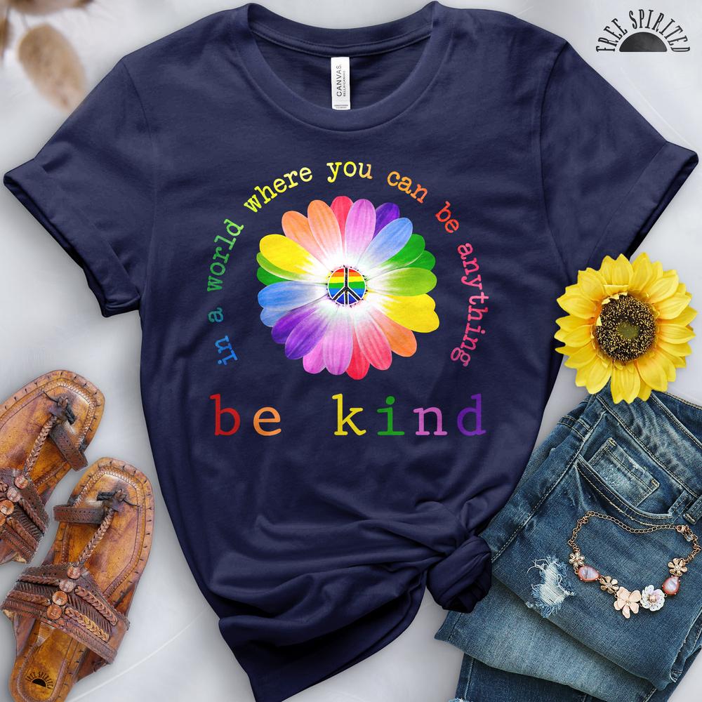 Be Kind Rainbow Sunflower Tee - Image 13