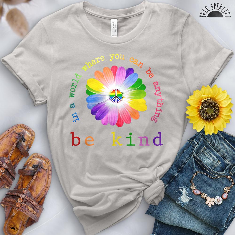 Be Kind Rainbow Sunflower Tee - Image 14