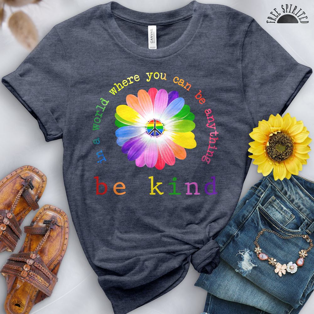 Be Kind Rainbow Sunflower Tee - Image 15