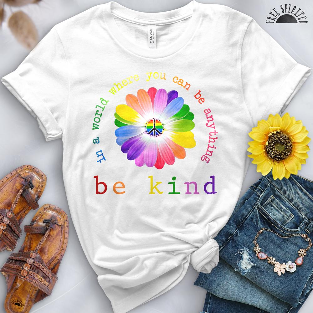 Be Kind Rainbow Sunflower Tee - Image 2