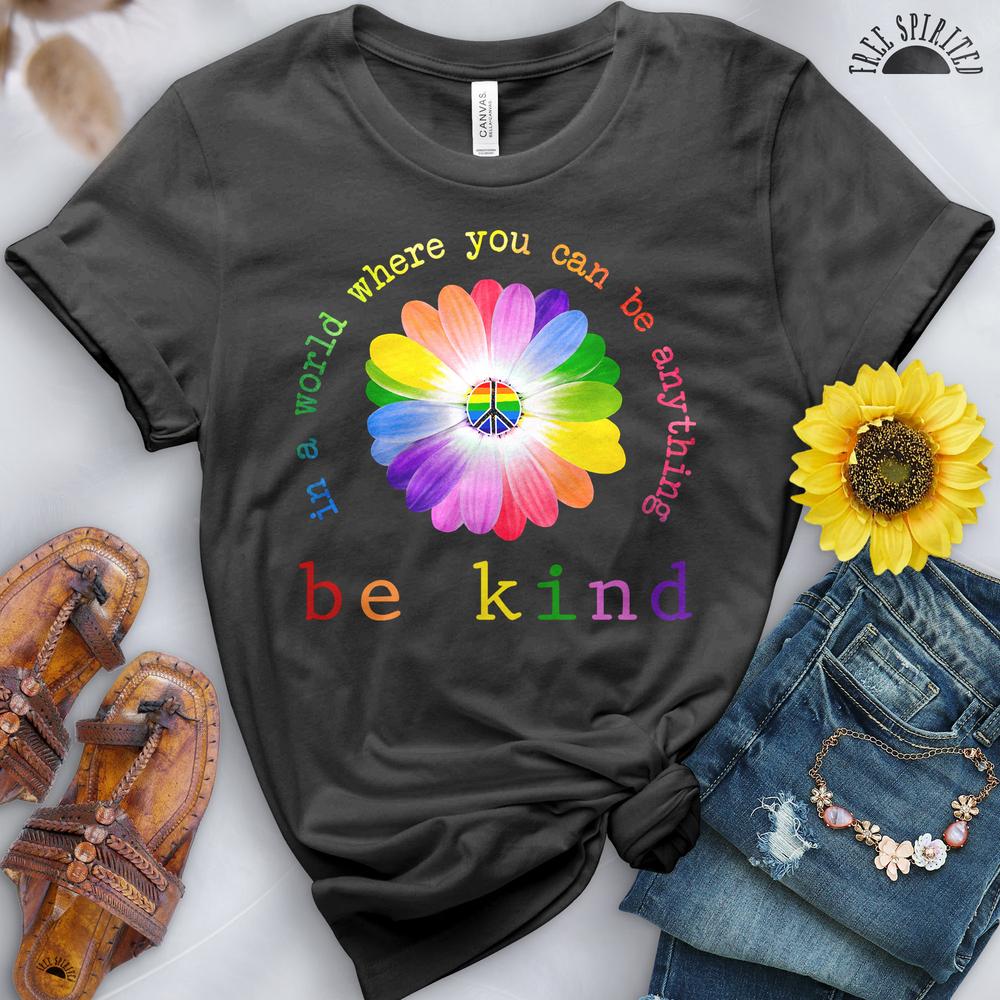 Be Kind Rainbow Sunflower Tee - Image 3