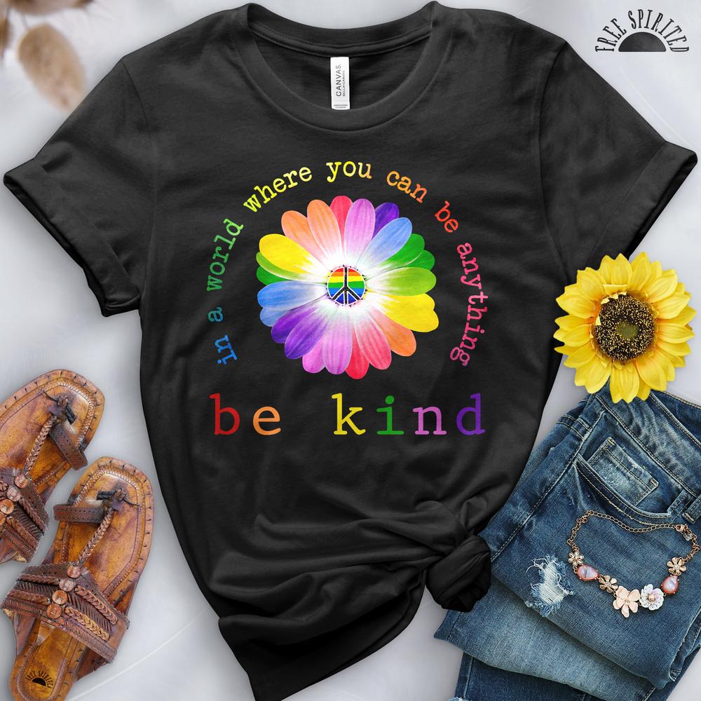 Be Kind Rainbow Sunflower Tee - Image 4