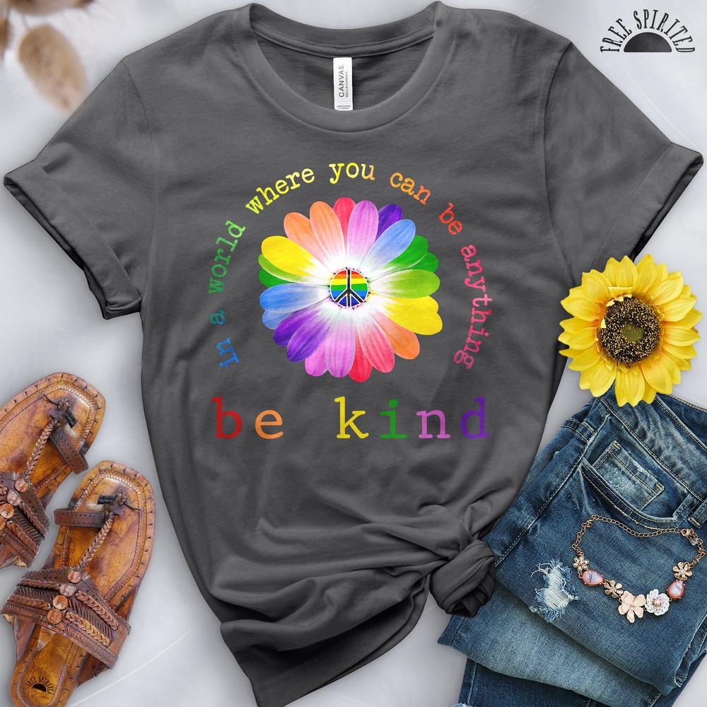 Be Kind Rainbow Sunflower Tee - Image 7