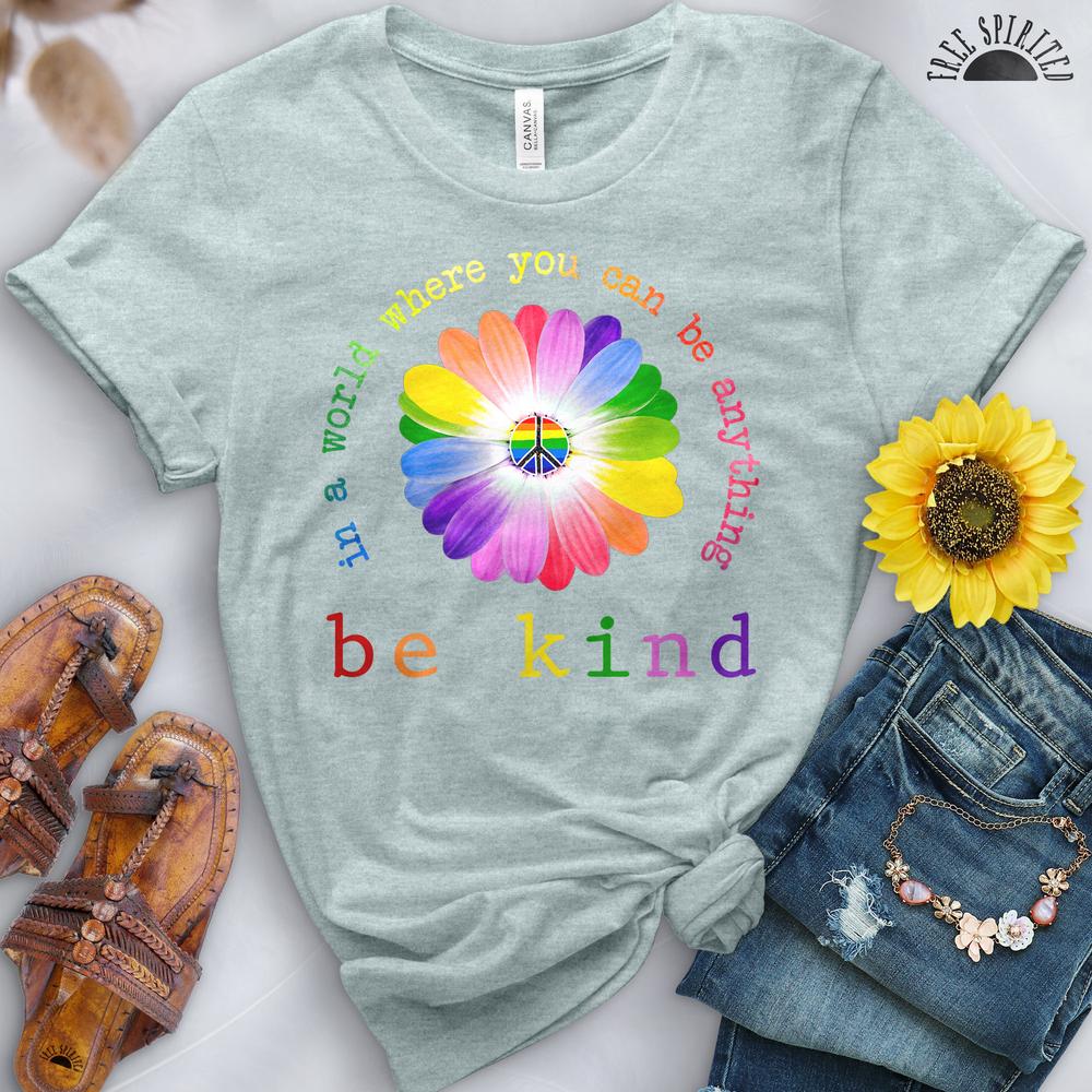 Be Kind Rainbow Sunflower Tee - Image 9