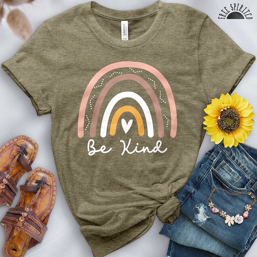 Be Kind Boho Rainbow Tee - Image 11