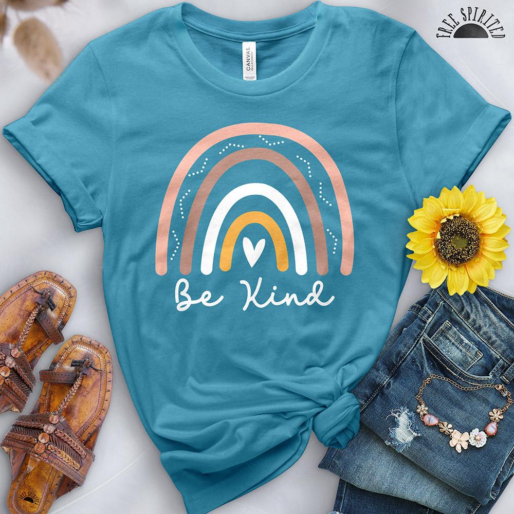 Be Kind Boho Rainbow Tee - Image 5