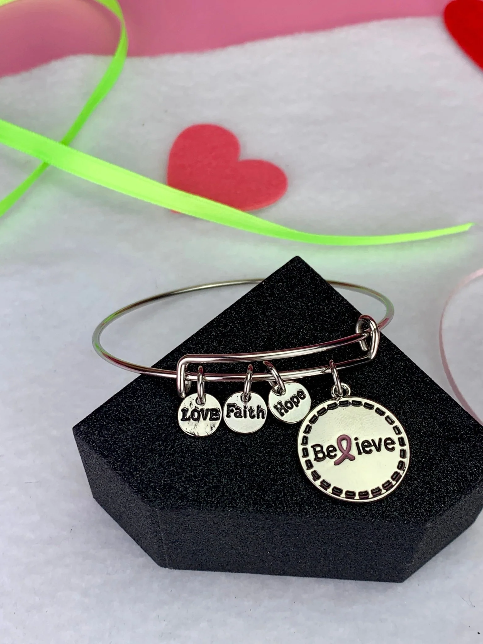 Believe Bangle Bracelet - Image 3