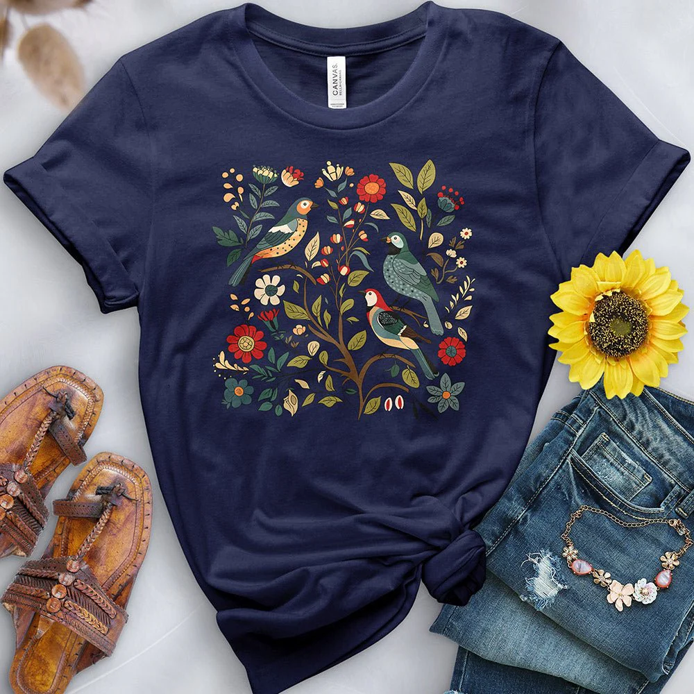 Birds in the Flowers Tee - Image 2