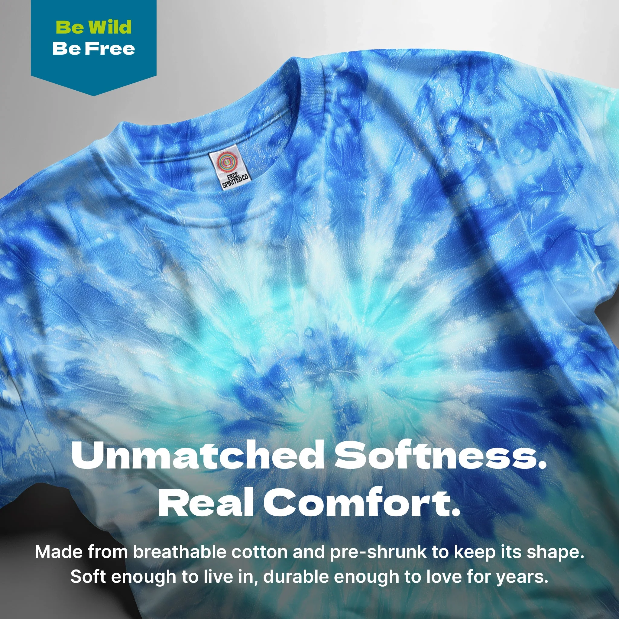 Blue Jerry Hand Dyed Long Sleeve - Image 3