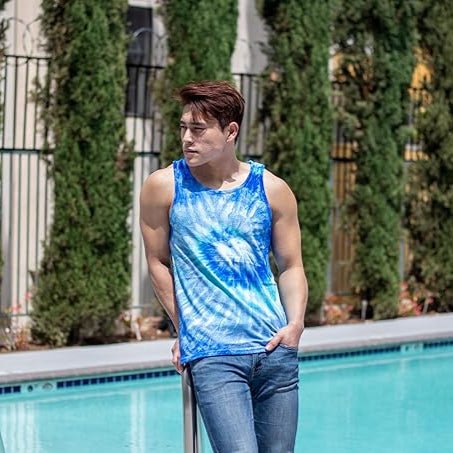Blue Jerry Hand-Dyed Tank Top - Image 3