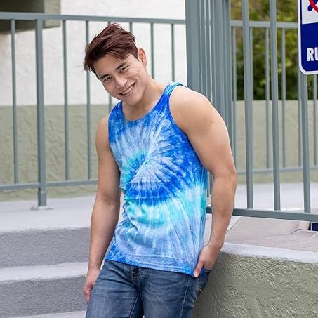 Blue Jerry Hand-Dyed Tank Top - Image 4