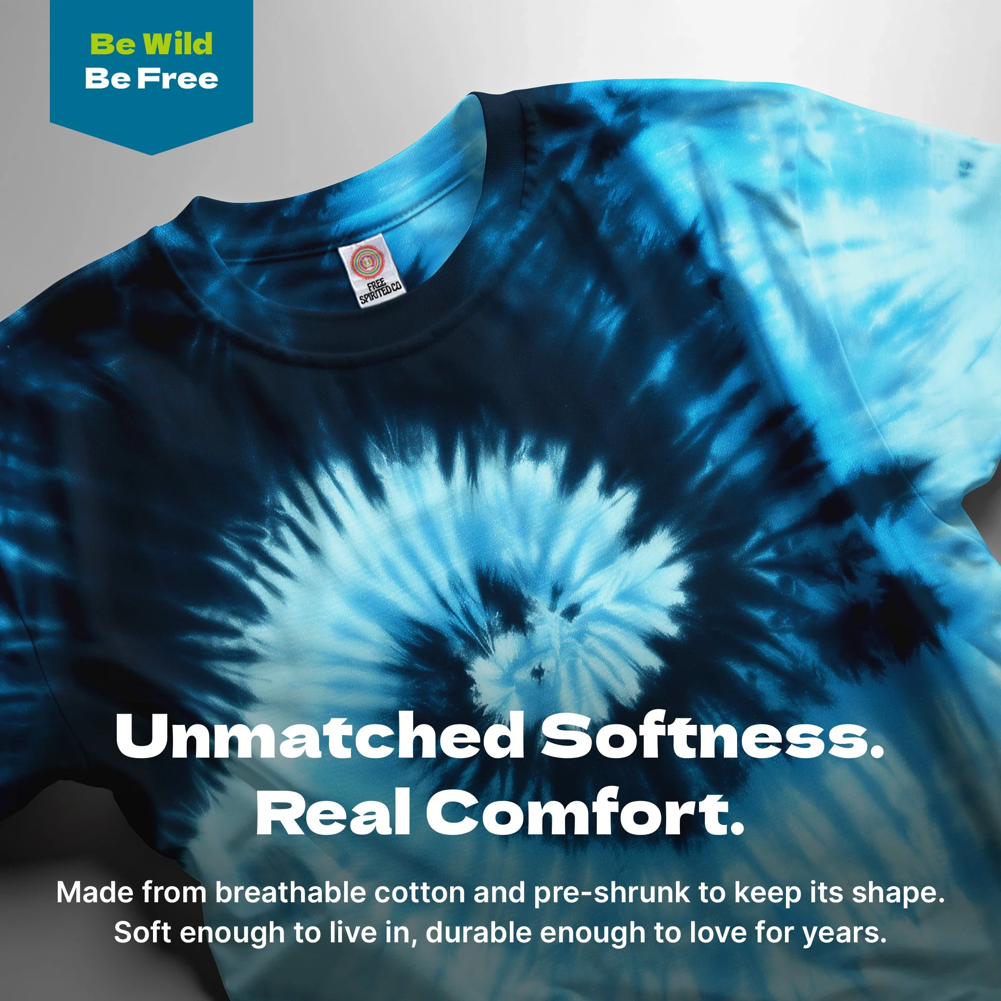 Blue Ocean Hand Dyed Long Sleeve - Image 3