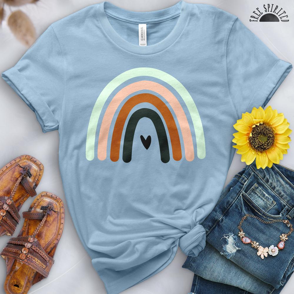 Boho Rainbow Heart Tee - Image 2