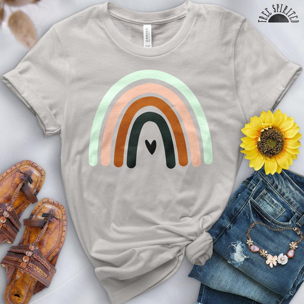 Boho Rainbow Heart Tee - Image 3