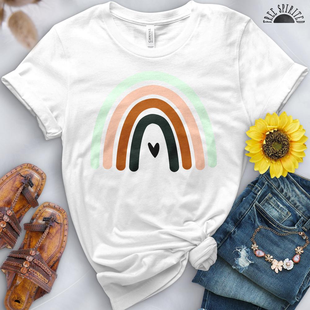 Boho Rainbow Heart Tee - Image 4
