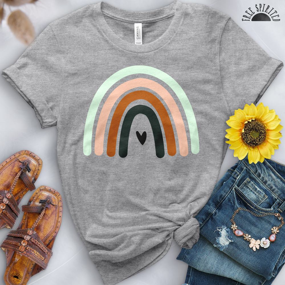 Boho Rainbow Heart Tee - Image 5