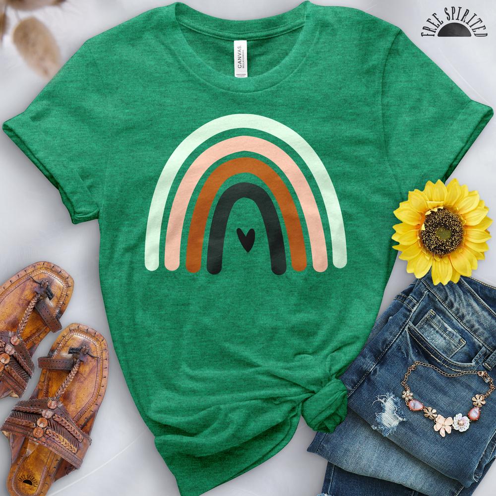 Boho Rainbow Heart Tee - Image 6