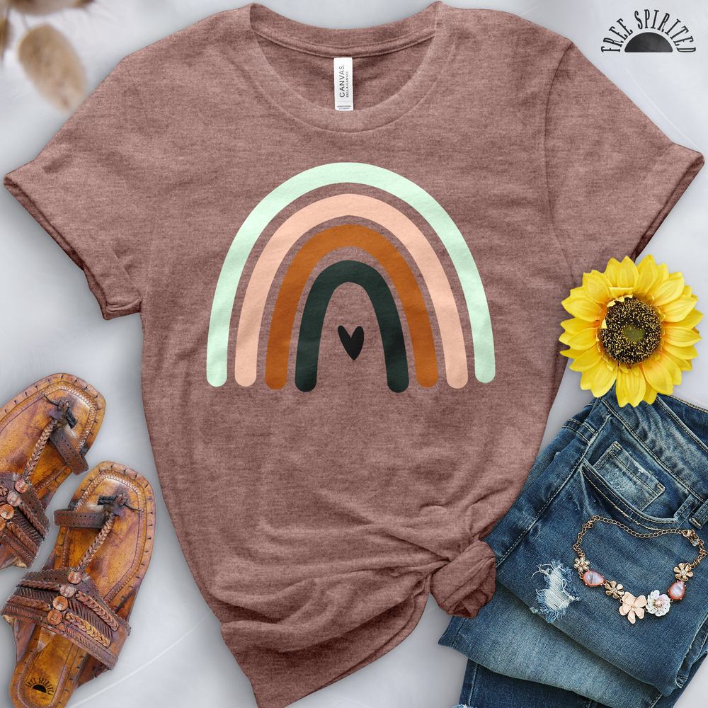 Boho Rainbow Heart Tee - Image 7