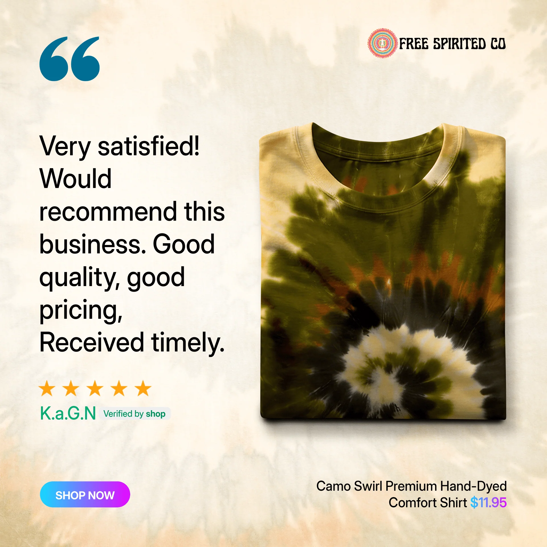 Camo Swirl Premium Hand-Dyed Comfort Shirt - Image 5
