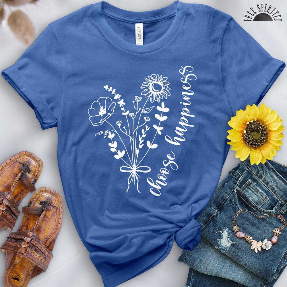 Choose Happiness Flowers Tee - Image 3