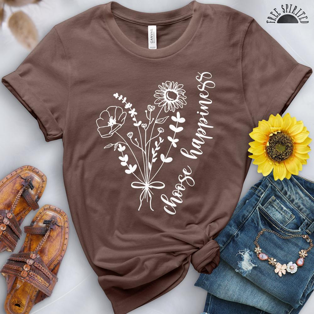 Choose Happiness Flowers Tee - Image 7