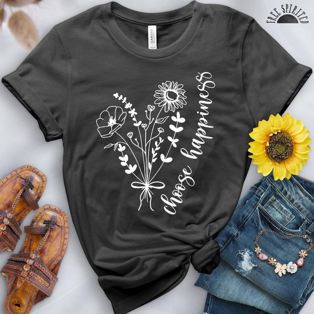 Choose Happiness Flowers Tee - Image 9