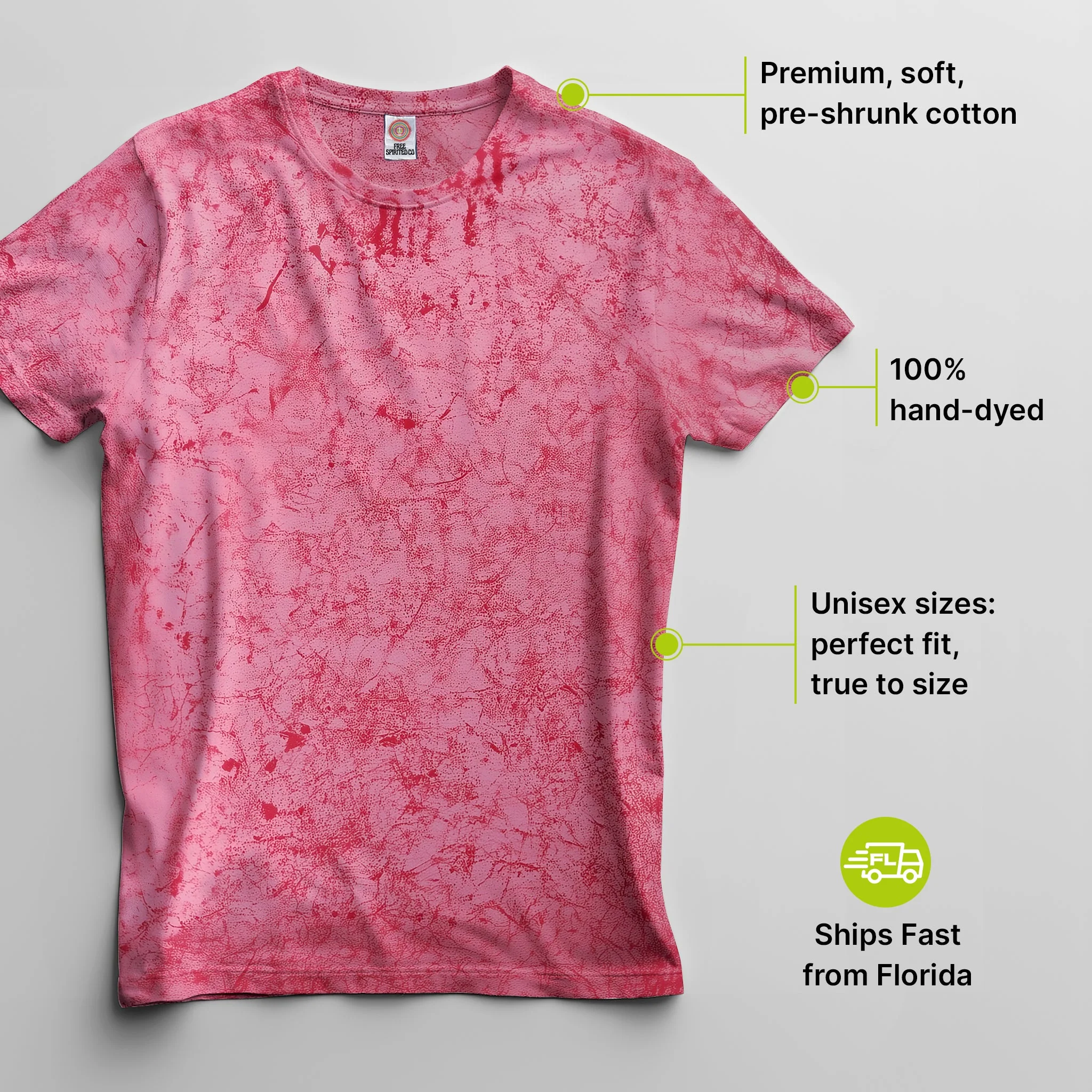 Color Crush Rose Hand-Dyed Comfort Shirt - Image 2