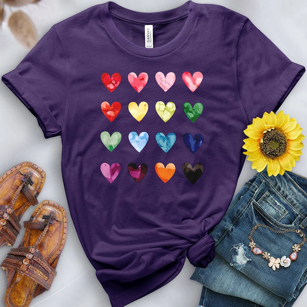 Colored Hearts Tee - Image 7