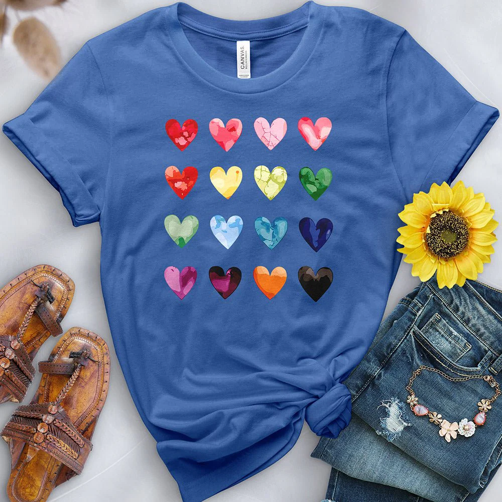 Colored Hearts Tee - Image 8