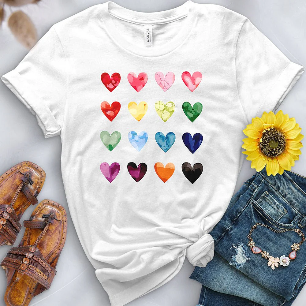 Colored Hearts Tee - Image 9