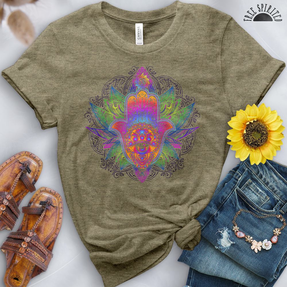 Rainbow Hamsa Tee - Image 10