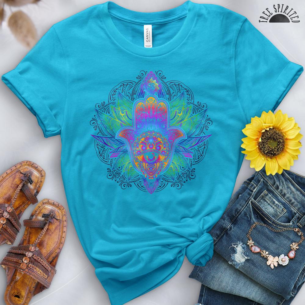 Rainbow Hamsa Tee - Image 3