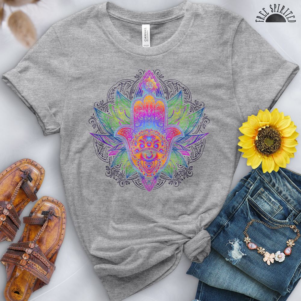 Rainbow Hamsa Tee - Image 4