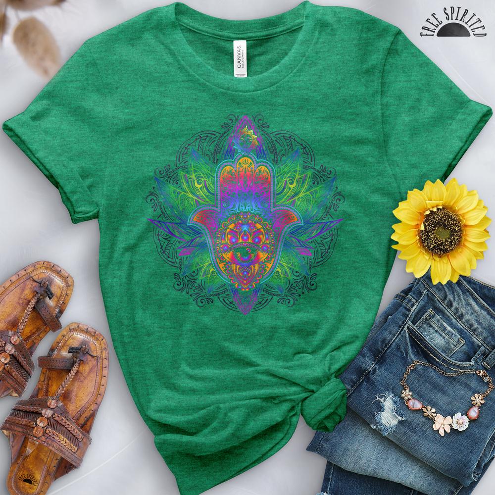 Rainbow Hamsa Tee - Image 7