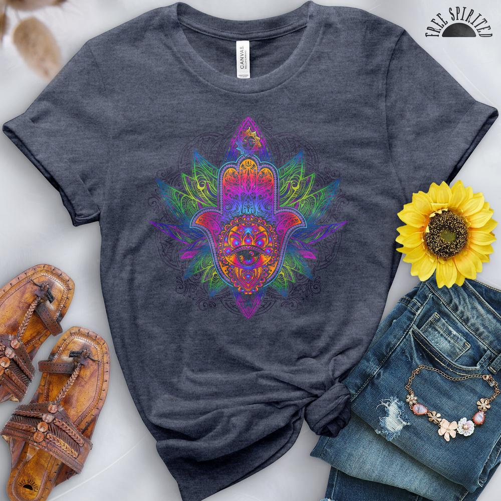 Rainbow Hamsa Tee - Image 9