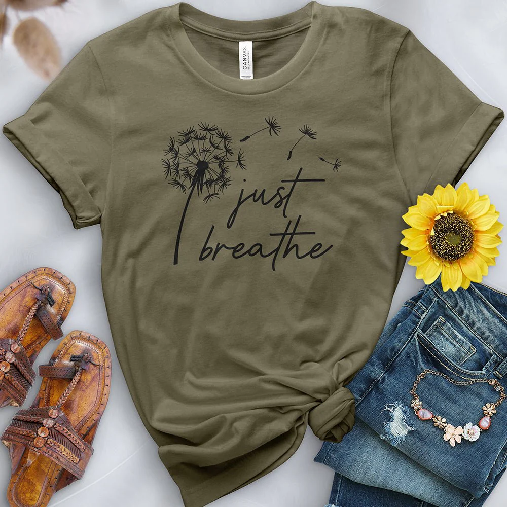 Just Breathe Dandelion 2 Tee - Image 7