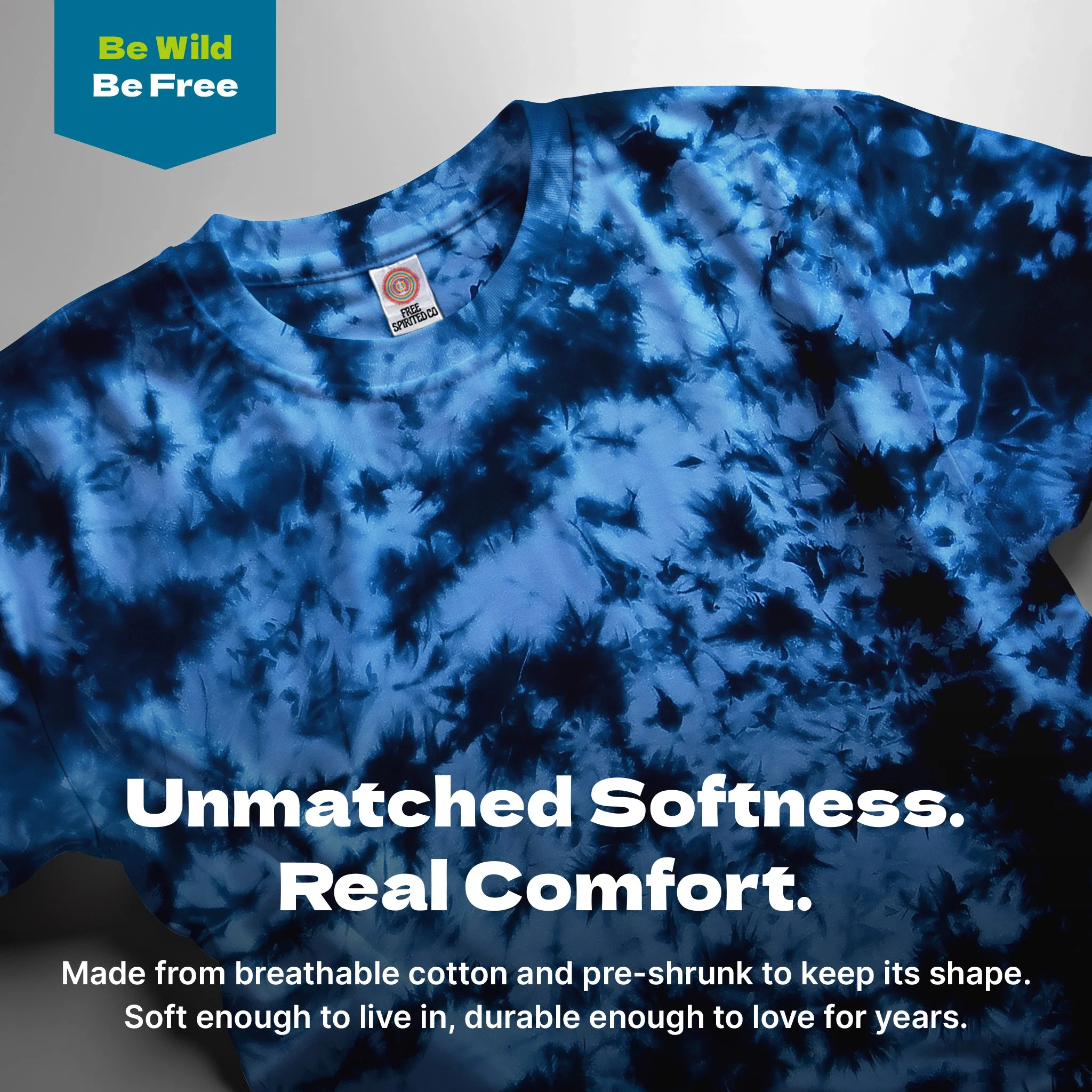 Crystal Navy and Columbia Hand-Dyed Comfort Shirt - Image 3