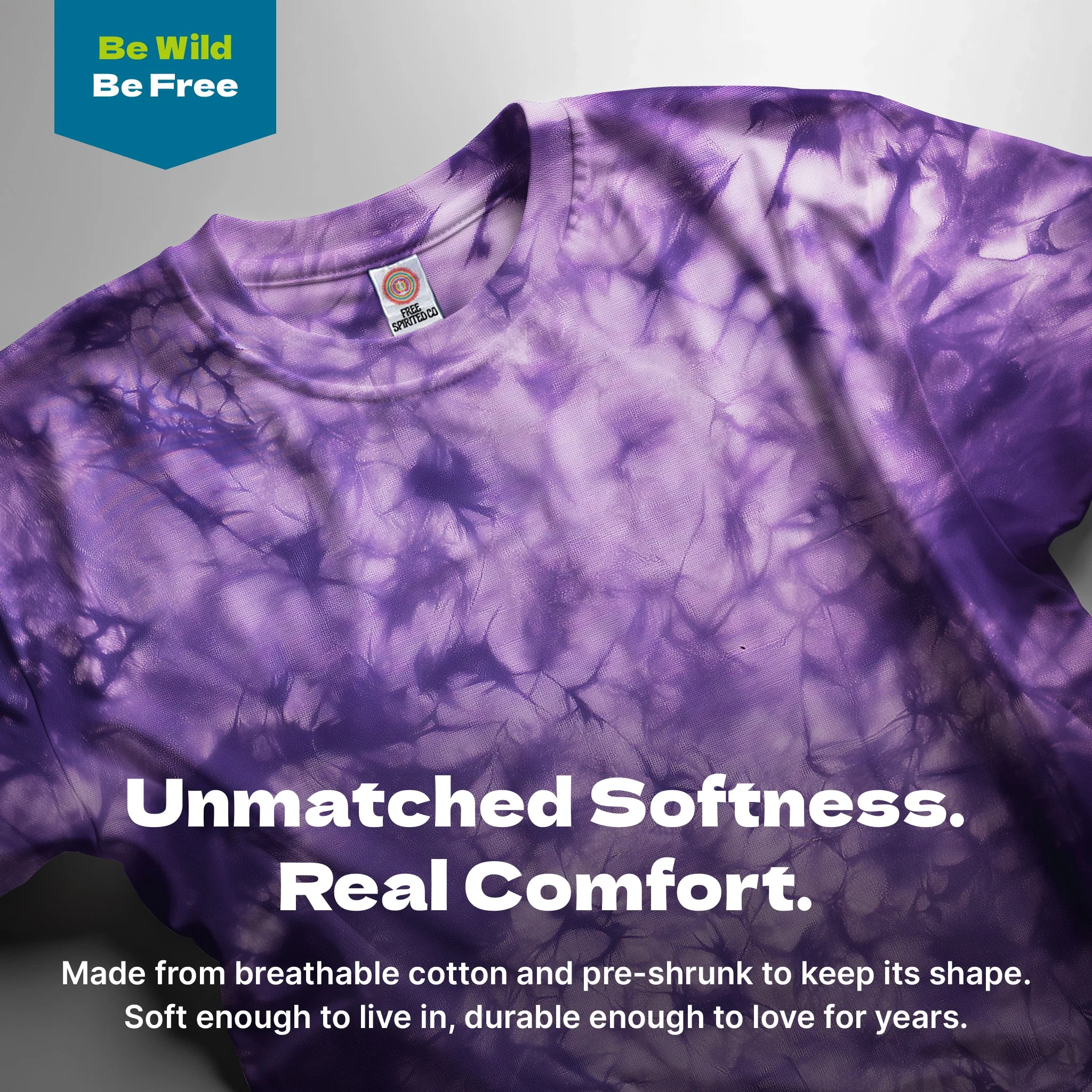 Crystal Purple Premium Hand-Dyed Comfort Shirt - Image 3