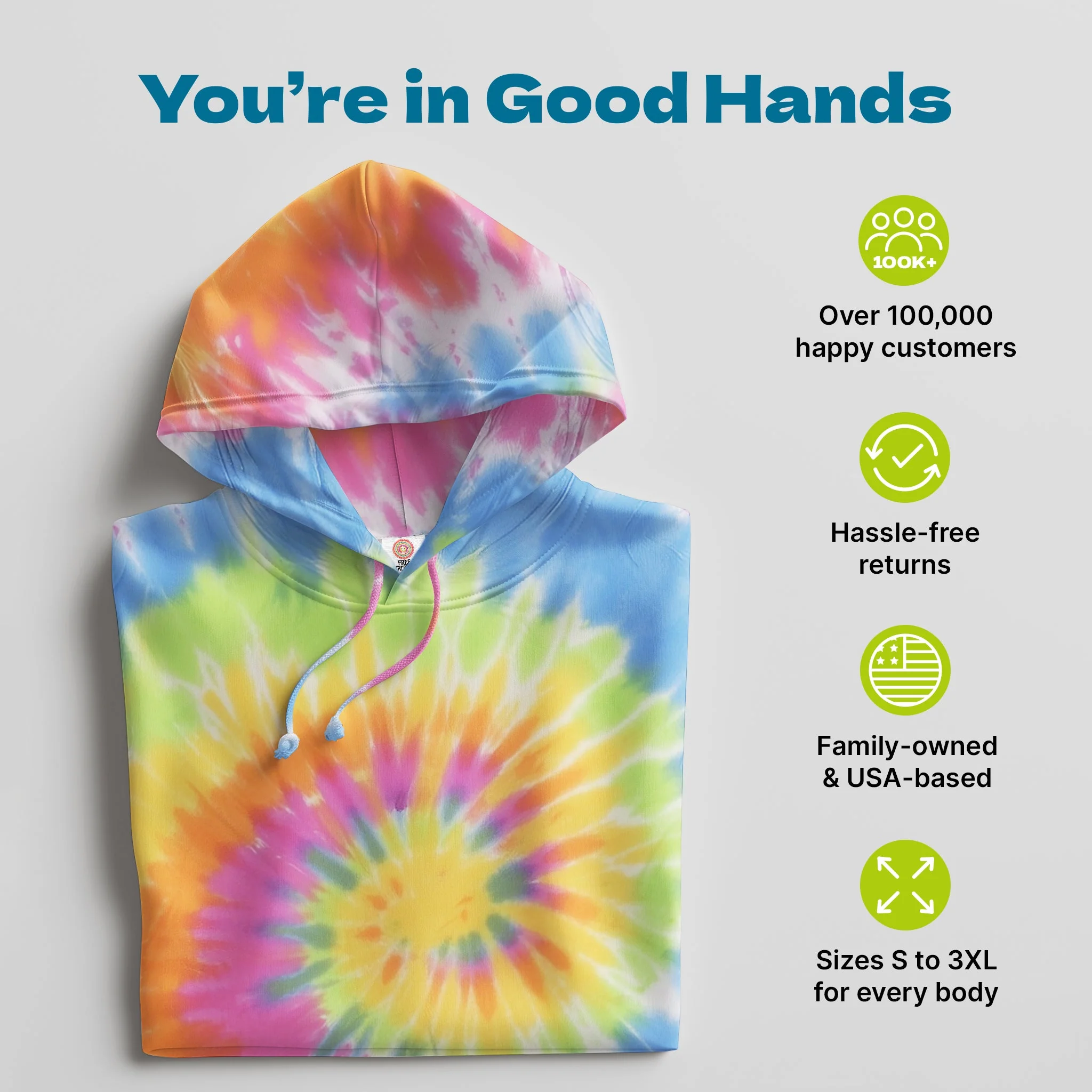 Eternity Hand-Dyed Long Sleeve Hoodie - Image 4