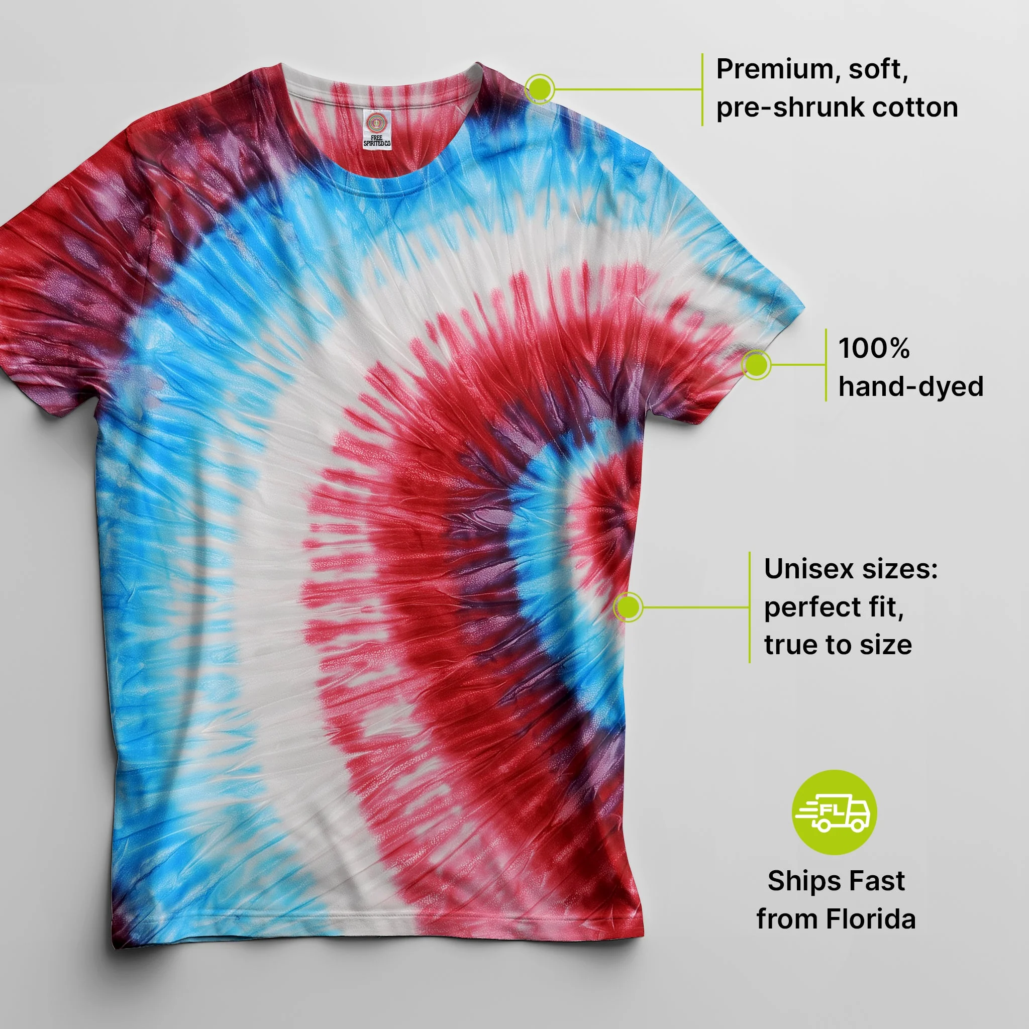 Fire Cracker Premium Hand-Dyed Comfort Shirt - Image 2