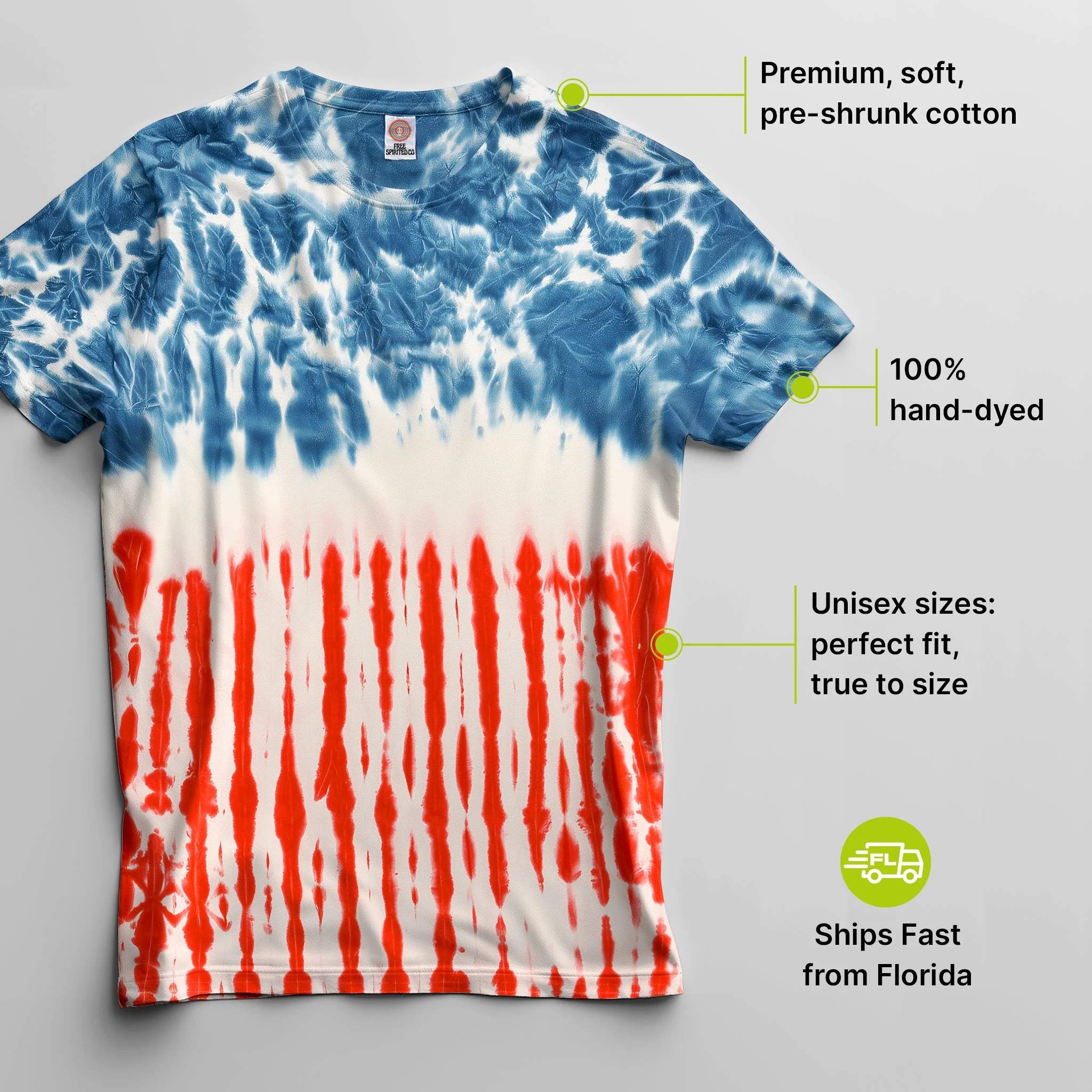 Flag Premium Hand-Dyed Comfort Shirt - Image 2