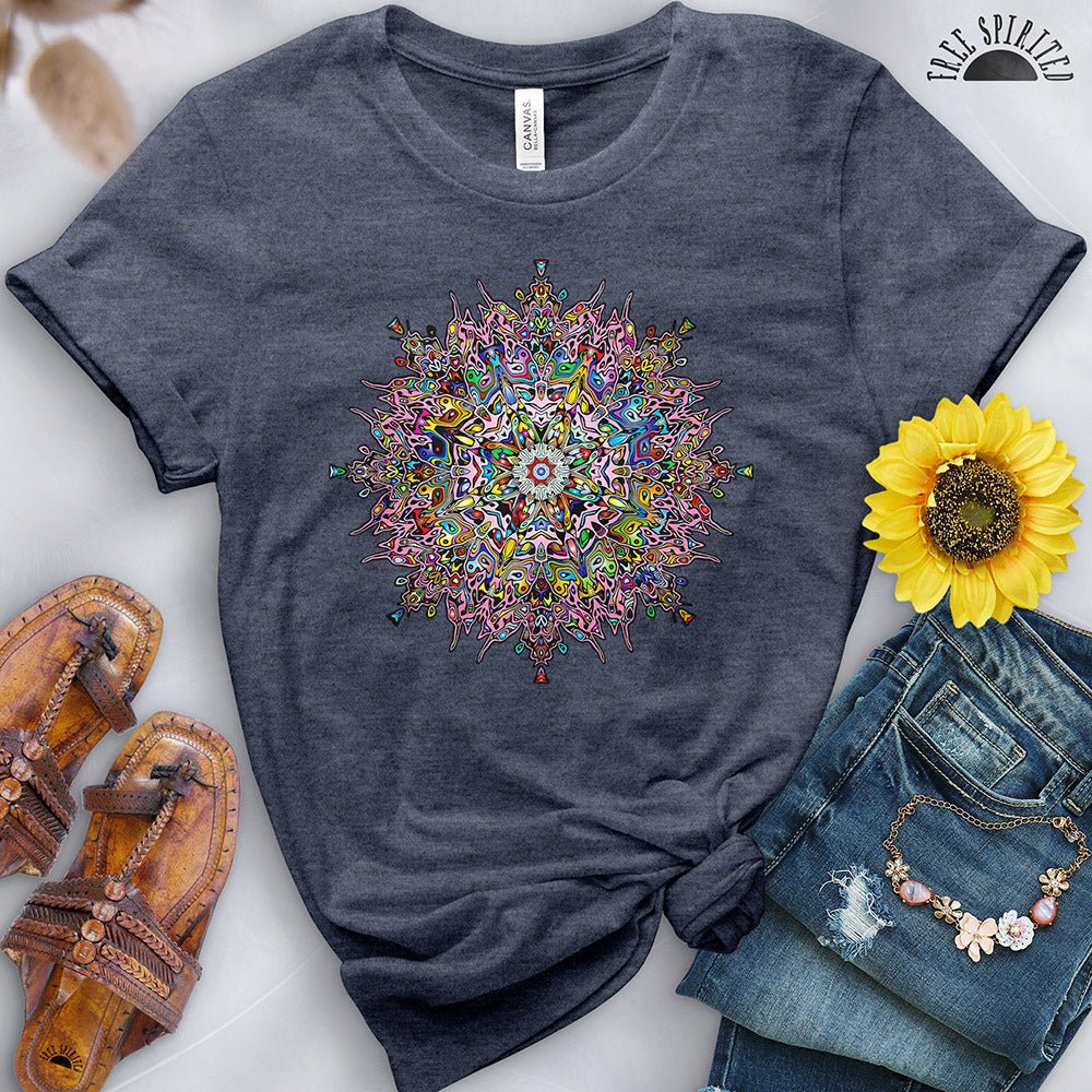 Floral Lotus Mandala Tee - Image 10