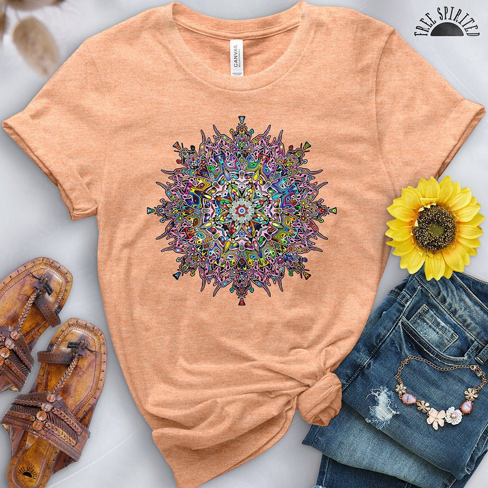 Floral Lotus Mandala Tee - Image 12