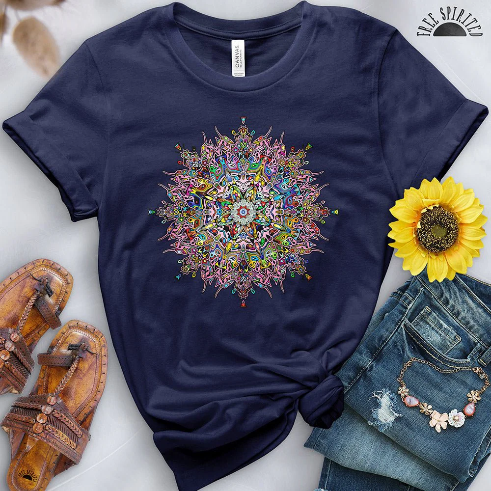 Floral Lotus Mandala Tee - Image 15