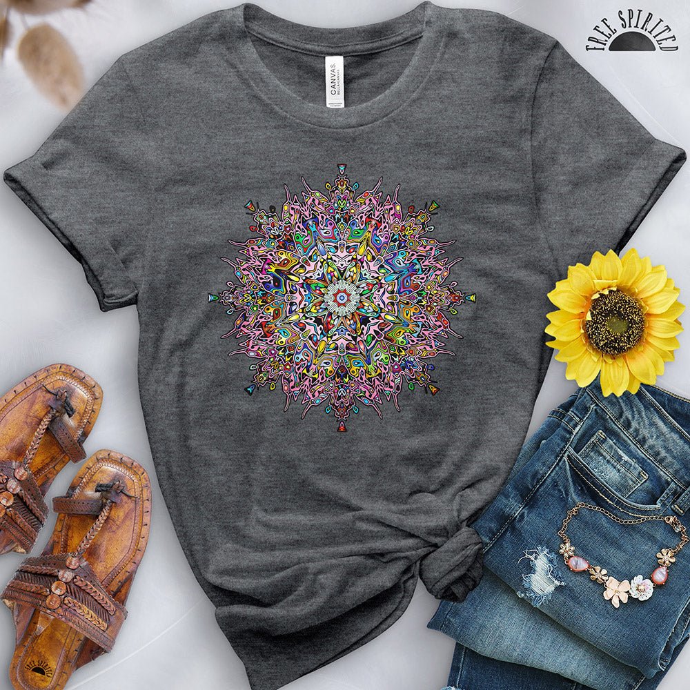 Floral Lotus Mandala Tee - Image 6