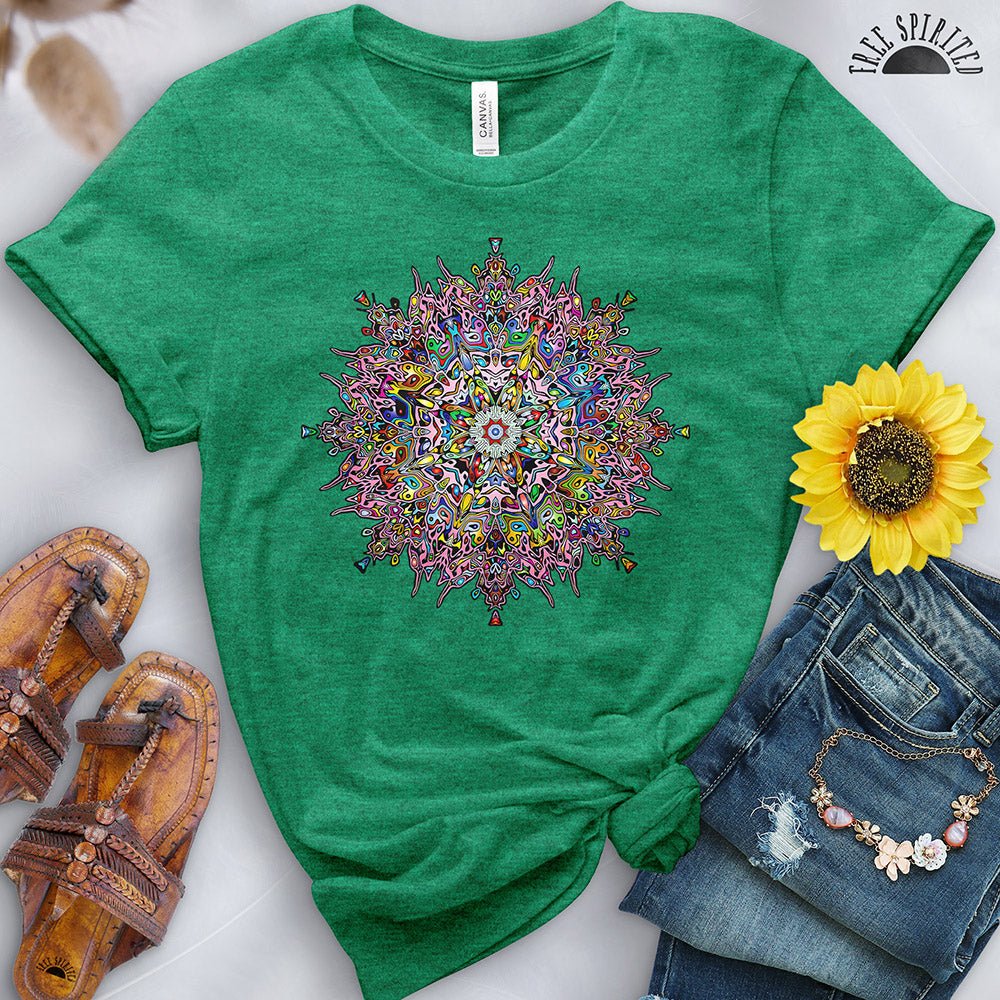 Floral Lotus Mandala Tee - Image 8