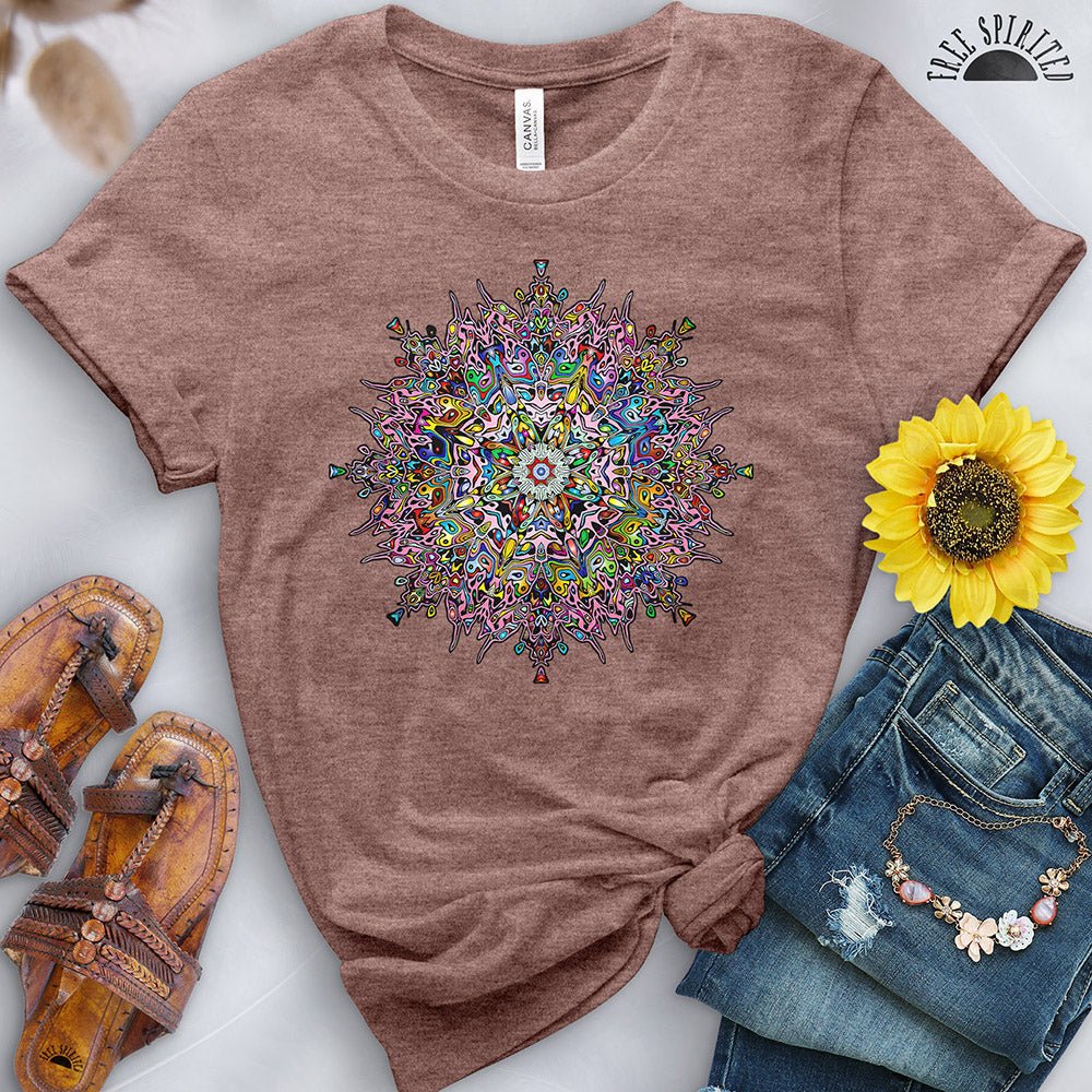 Floral Lotus Mandala Tee - Image 9
