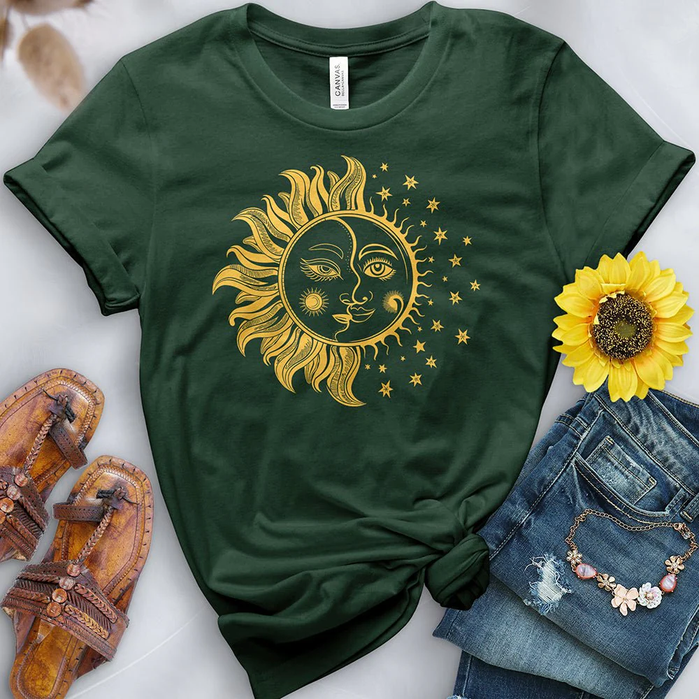 Golden Sun and Moon Tee - Image 4