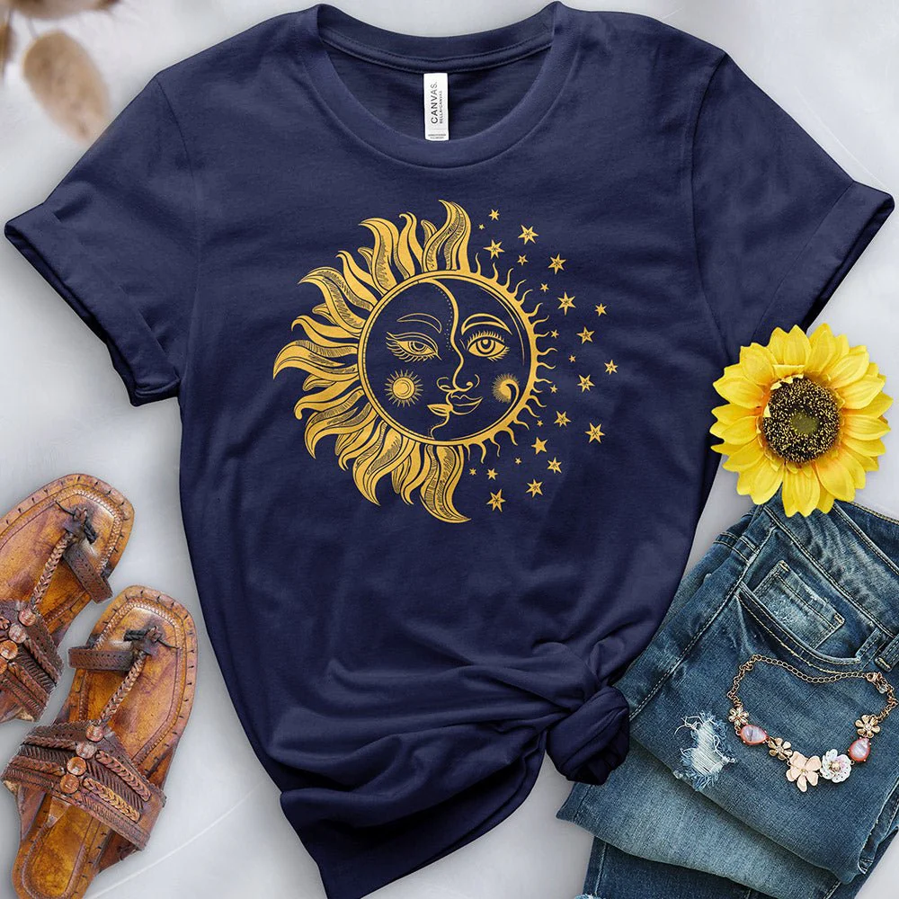 Golden Sun and Moon Tee - Image 5